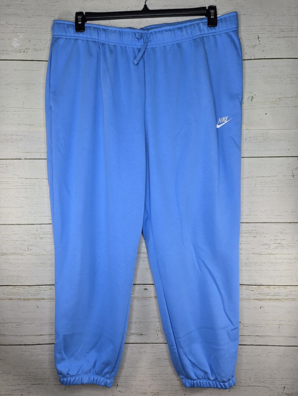 Nike Women's Sportswear Club Fleece Mid-Rise Oversized Sweatpants Light Blue XXL
